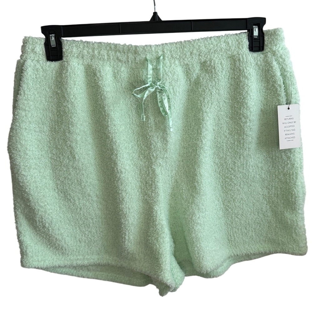 Eloquii Mint Green Popcorn Knit Lounge Shorts Women's Size 18/20 High Rise NEW